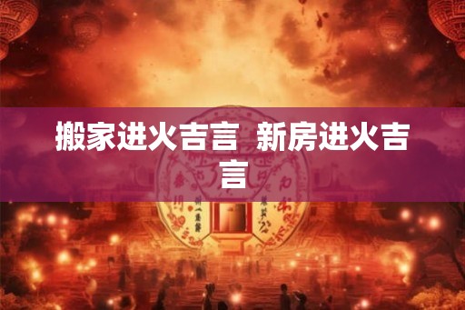 搬家进火吉言  新房进火吉言