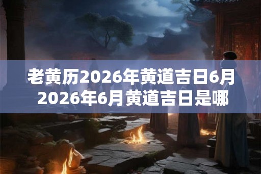 老黄历2026年黄道吉日6月 2026年6月黄道吉日是哪天
