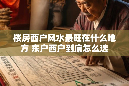楼房西户风水最旺在什么地方 东户西户到底怎么选