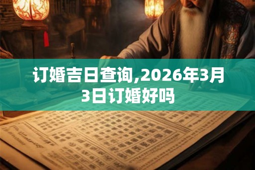 订婚吉日查询,2026年3月3日订婚好吗