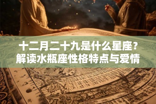 十二月二十九是什么星座？解读水瓶座性格特点与爱情观