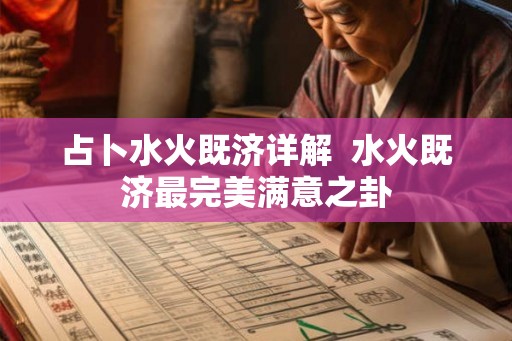 占卜水火既济详解 水火既济最完美满意之卦 占卜水火既济详解 水火既济最完美满意之卦