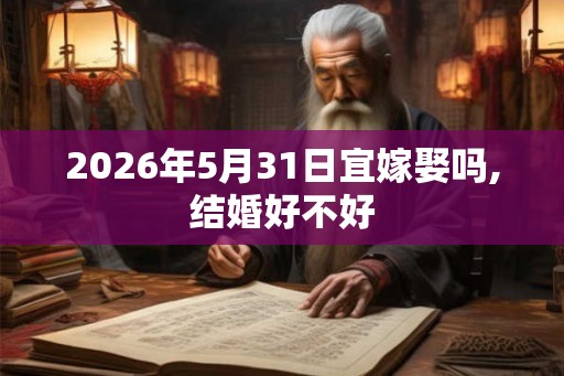 2026年5月31日宜嫁娶吗,结婚好不好