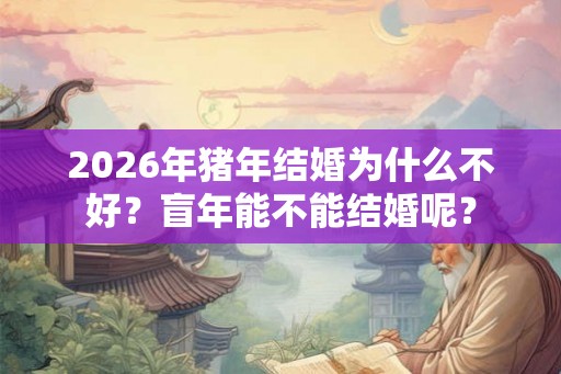 2026年猪年结婚为什么不好？盲年能不能结婚呢？