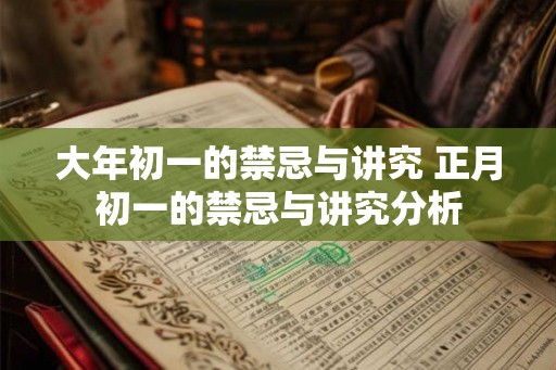 大年初一的禁忌与讲究 正月初一的禁忌与讲究分析