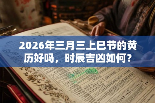 2026年三月三上巳节的黄历好吗，时辰吉凶如何？