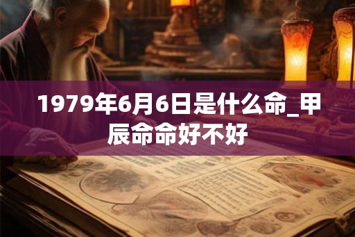 1979年6月6日是什么命_甲辰命命好不好 1979年6月6日是什么命_甲辰命命好不好