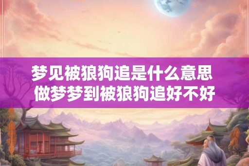 梦见被狼狗追是什么意思 做梦梦到被狼狗追好不好