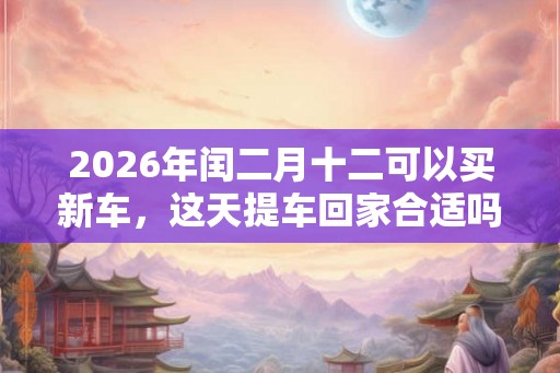 2026年闰二月十二可以买新车，这天提车回家合适吗？
