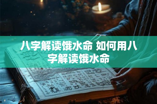 八字解读饿水命 如何用八字解读饿水命 八字解读饿水命 如何用八字解读饿水命