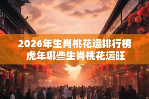 2026年生肖桃花运排行榜 虎年哪些生肖桃花运旺 2026年生肖桃花运排行榜 虎年哪些生肖桃花运旺