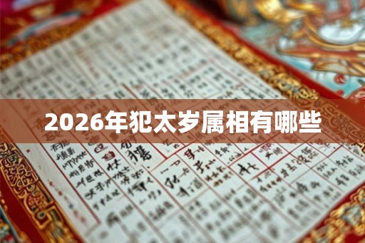 2026年犯太岁属相有哪些
