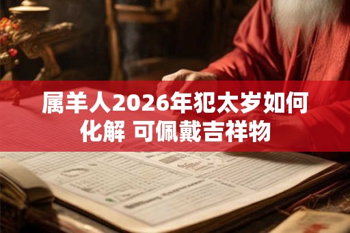 属羊人2026年犯太岁如何化解 可佩戴吉祥物