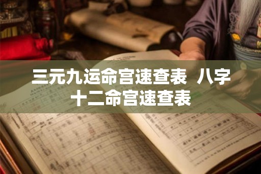 三元九运命宫速查表 八字十二命宫速查表 三元九运命宫速查表 八字十二命宫速查表