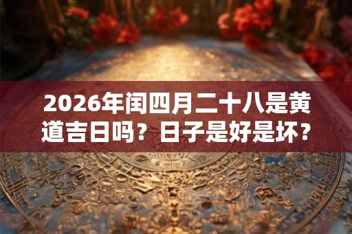 2026年闰四月二十八是黄道吉日吗？日子是好是坏？