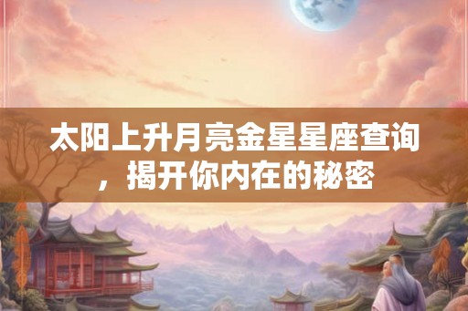 太阳上升月亮金星星座查询，揭开你内在的秘密