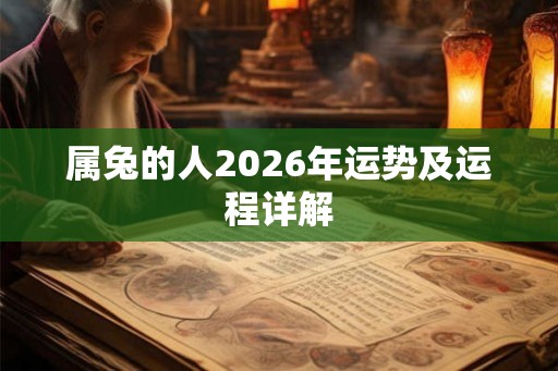 属兔的人2026年运势及运程详解