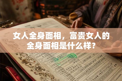 女人全身面相，富贵女人的全身面相是什么样？