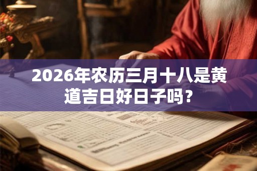2026年农历三月十八是黄道吉日好日子吗? 2026年农历三月十八是黄道吉日好日子吗?