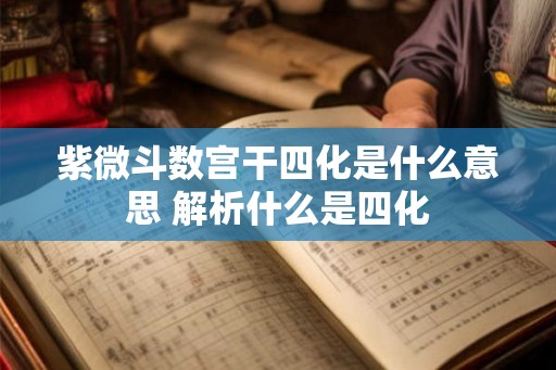 紫微斗数宫干四化是什么意思 解析什么是四化