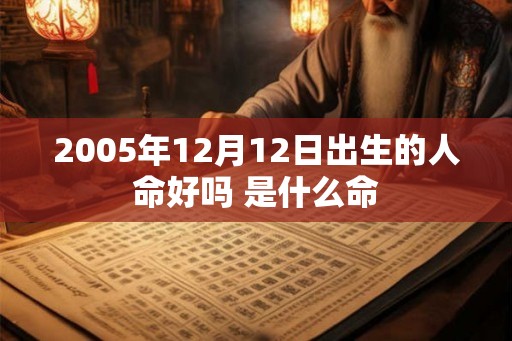 2005年12月12日出生的人命好吗 是什么命