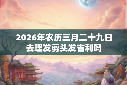 2026年农历三月二十九日去理发剪头发吉利吗