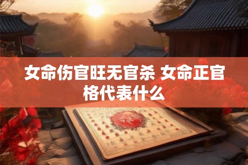 女命伤官旺无官杀 女命正官格代表什么 女命伤官旺无官杀 女命正官格代表什么