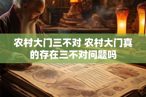 农村大门三不对 农村大门真的存在三不对问题吗 农村大门三不对 农村大门真的存在三不对问题吗