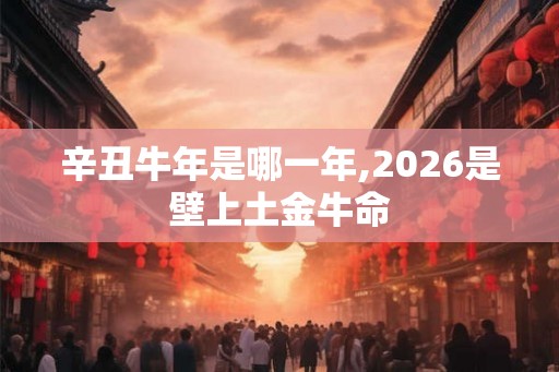 辛丑牛年是哪一年,2026是壁上土金牛命