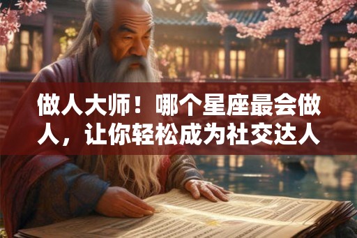 做人大师!哪个星座最会做人,让你轻松成为社交达人? 做人大师!哪个星座最会做人,让你轻松成为社交达人?