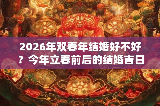 2026年双春年结婚好不好？今年立春前后的结婚吉日！