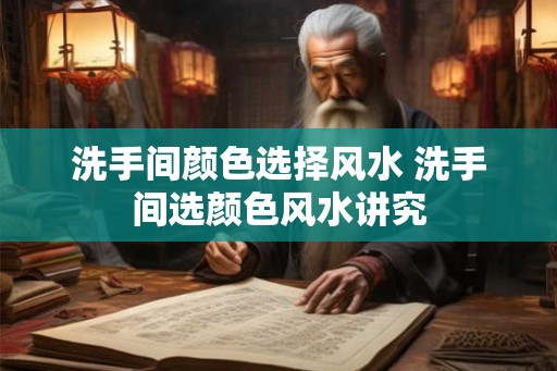 洗手间颜色选择风水 洗手间选颜色风水讲究