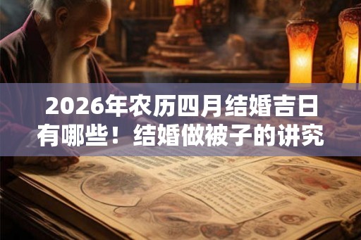 2026年农历四月结婚吉日有哪些！结婚做被子的讲究