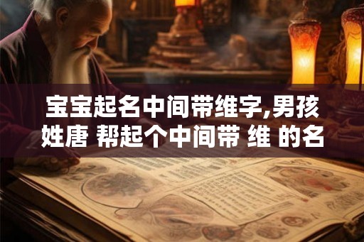 宝宝起名中间带维字,男孩姓唐 帮起个中间带 维 的名字 宝宝起名中间带维字,男孩姓唐 帮起个中间带 维 的名字