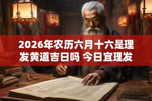 2026年农历六月十六是理发黄道吉日吗 今日宜理发不 2026年农历六月十六是理发黄道吉日吗 今日宜理发不