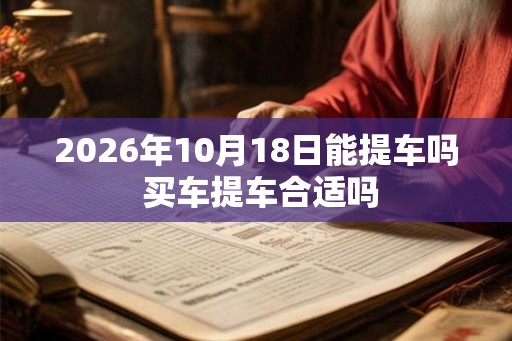 2026年10月18日能提车吗 买车提车合适吗