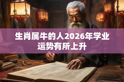 生肖属牛的人2026年学业运势有所上升