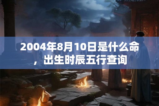 2004年8月10日是什么命，出生时辰五行查询
