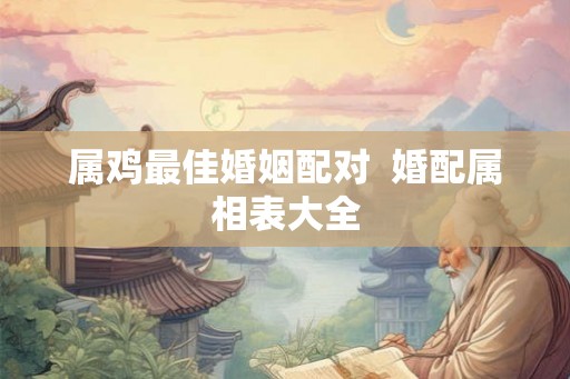 属鸡最佳婚姻配对  婚配属相表大全