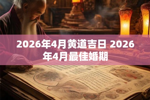 2026年4月黄道吉日 2026年4月最佳婚期 2026年4月黄道吉日 2026年4月最佳婚期