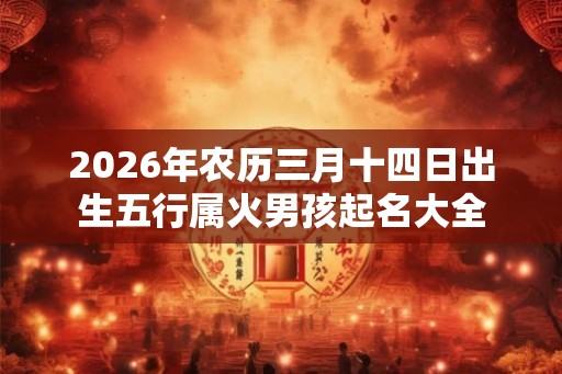 2026年农历三月十四日出生五行属火男孩起名大全