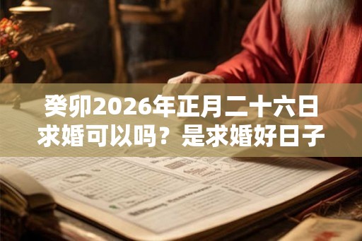癸卯2026年正月二十六日求婚可以吗？是求婚好日子吗？