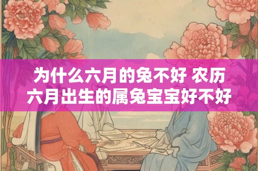为什么六月的兔不好 农历六月出生的属兔宝宝好不好