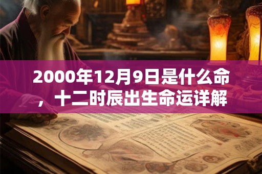 2000年12月9日是什么命，十二时辰出生命运详解