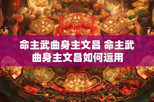 命主武曲身主文昌 命主武曲身主文昌如何运用