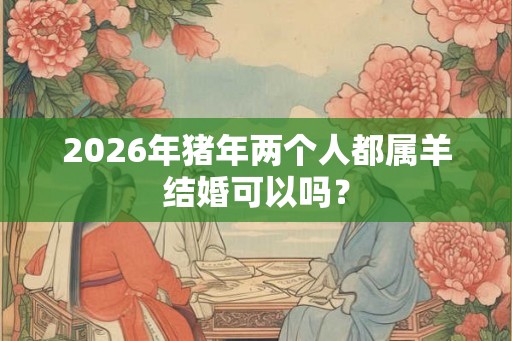 2026年猪年两个人都属羊结婚可以吗？