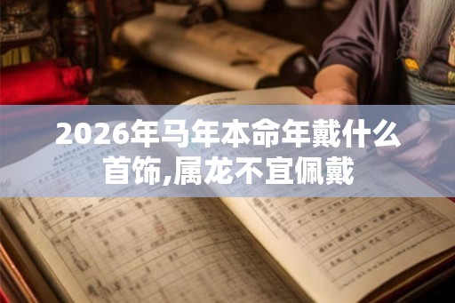 2026年马年本命年戴什么首饰,属龙不宜佩戴