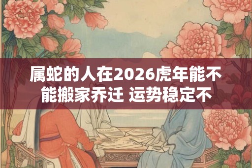 属蛇的人在2026虎年能不能搬家乔迁 运势稳定不