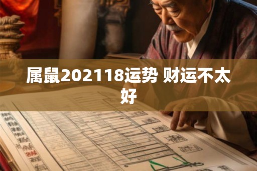 属鼠202118运势 财运不太好