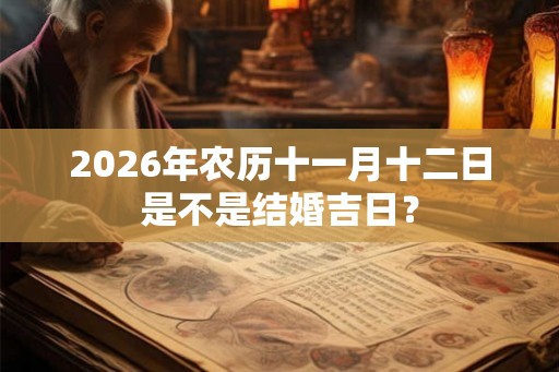 2026年农历十一月十二日是不是结婚吉日？